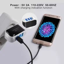 5V 2A USB зарядное устройство 3 порта дорожное настенное зарядное устройство адаптер для iPhone iPad Xiaomi Мобильный телефон зарядка ЕС зарядное устройство для samsung huawei