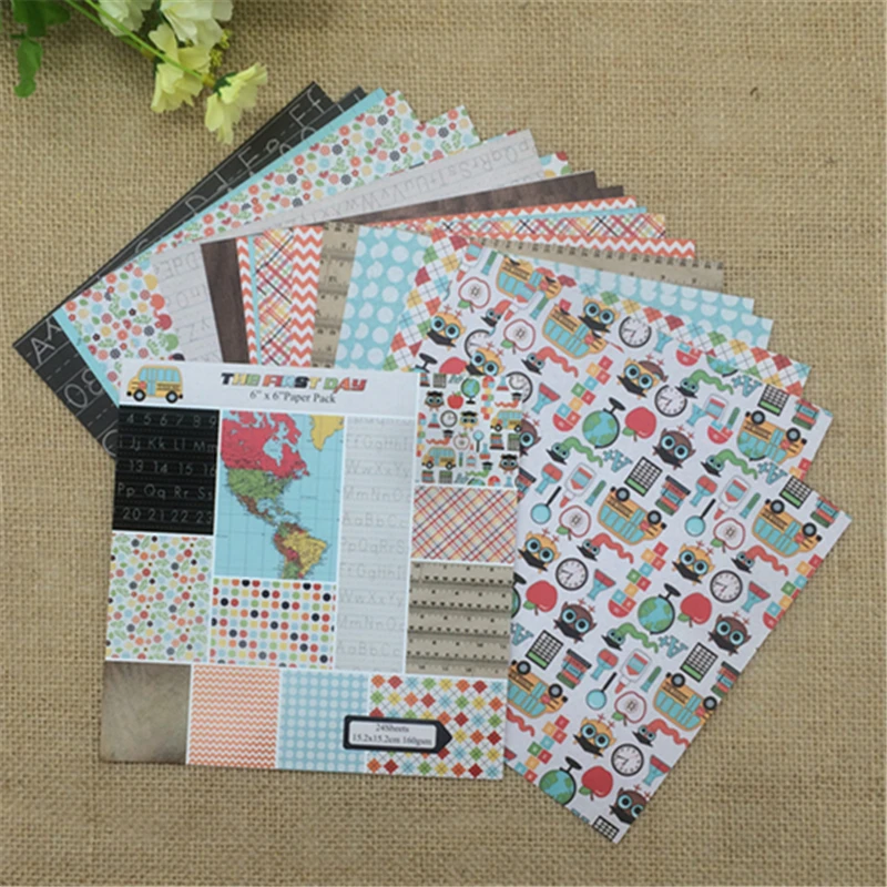 24 sheets scrapbook paper craft diy origami art card