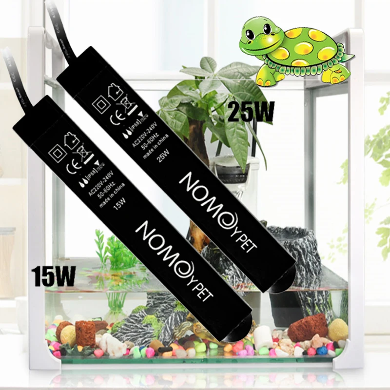 Nuonuowell 15w/25w Aquarium Mini Heating Rod Fish Tank Turtle 2528