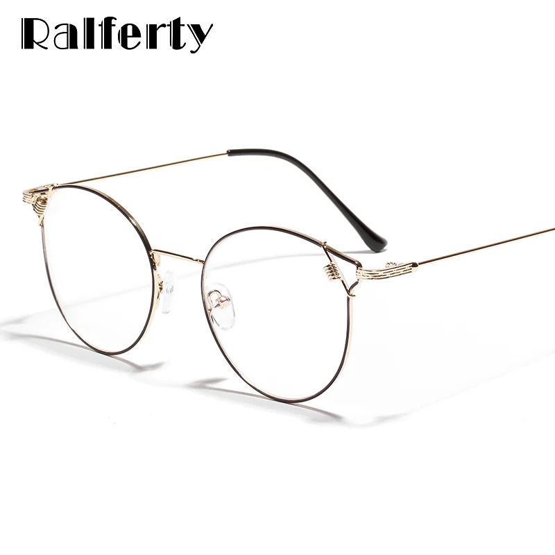 Ralferty оправа для очков в стиле кошачьи глаза женские прозрачные очки прозрачные очки черная оправа для очков с Нулевой точкой диоптрий W3342