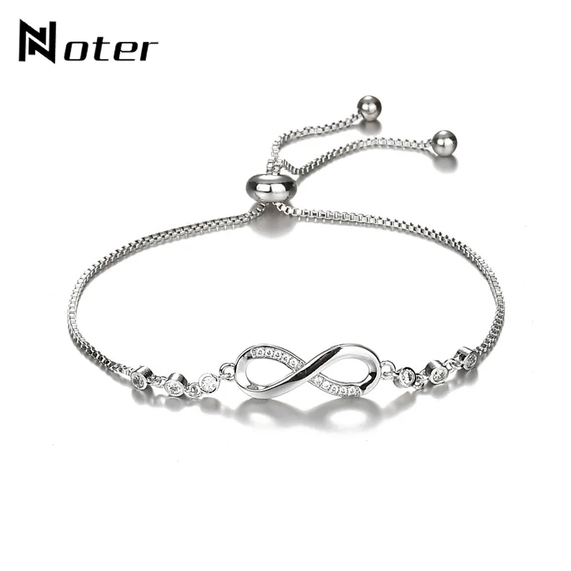 Модный дизайнерский браслет с счастливым номером 8, бесконечность, вечность, для влюбленных, повседневные ювелирные изделия для женщин, девушек, регулируемый металлический браслет, подарок