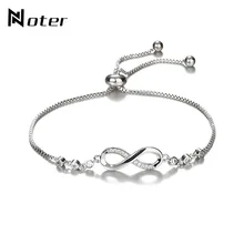 Модный дизайнерский браслет с счастливым номером 8, бесконечность, вечность, для влюбленных, повседневные ювелирные изделия для женщин, девушек, регулируемый металлический браслет, подарок