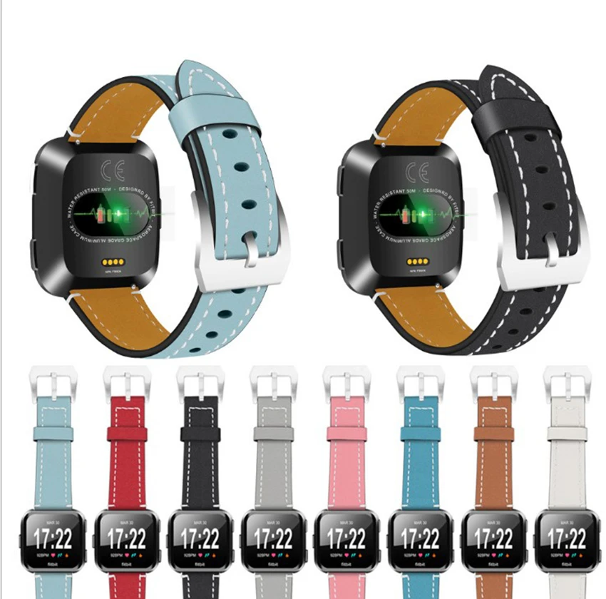 

For fitbit versa genuine leather straps watchband joyozy versa watchband sport style fashion 2018 new style watchband