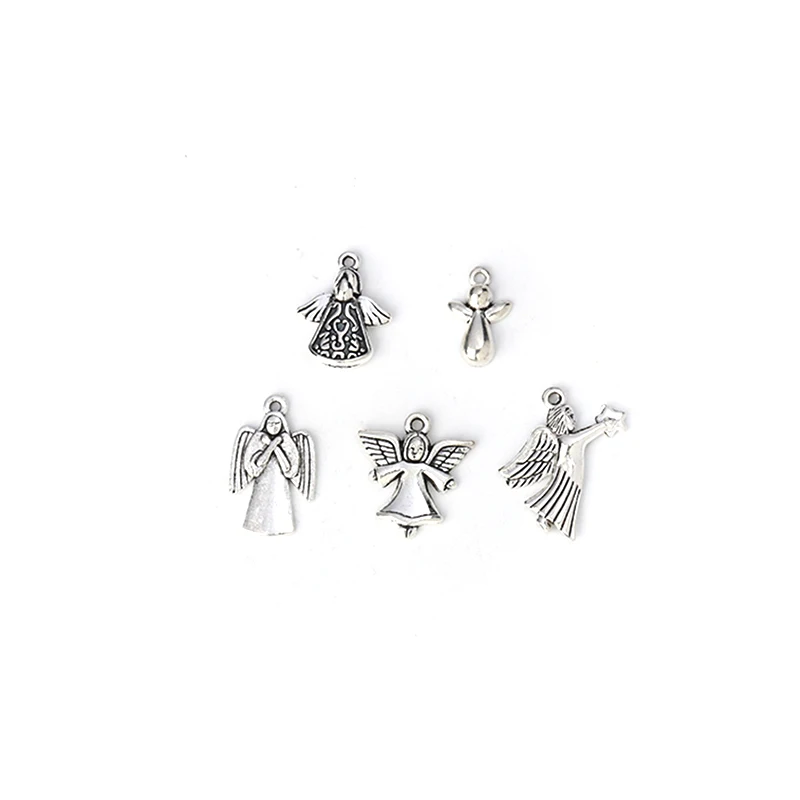 DoreenBeads сплав цинка DIY Подвеска шармы Ангел серебряный цвет смешанные фурнитуры 26