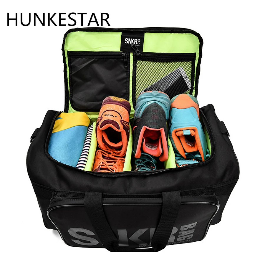 Ceny 2019 mężczyzna kobiet torba na siłownię na tenisówki przedział pakowanie Cube Organizer wodoodporny Nylon Sport Travle torby płócienne hurtownia