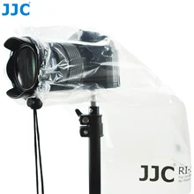 JJC 2PCS DSLR Lens Rain Cover Protector Mirrorless Cameras Raincoat for Canon Nikon Sony Fuji Panasonic Leica See-through Bag
