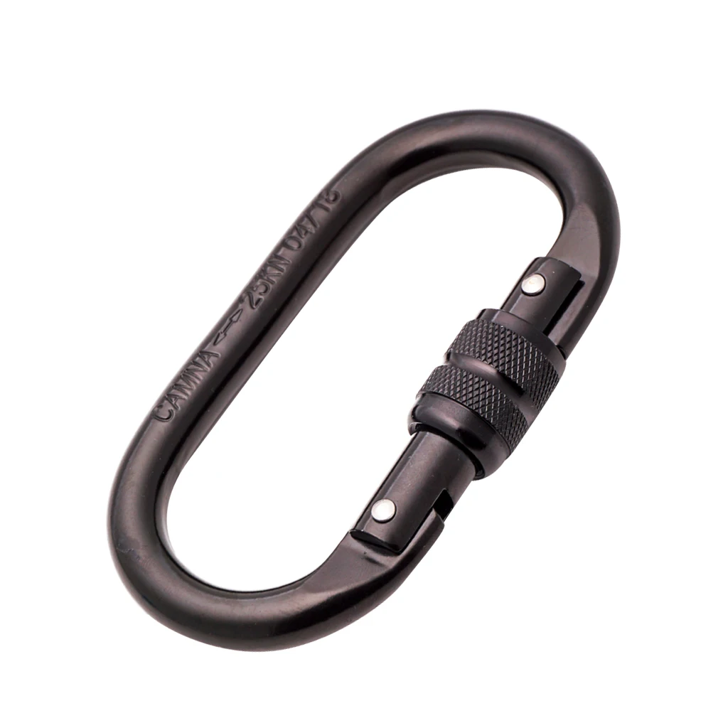 

Heavy Duty Outdoor Rock Climbing Oval Shaped 25KN Screw Locking Carabiner Climbing Exploring Rappelling Camping Accessories