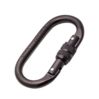 

Heavy Duty Outdoor Rock Climbing Oval Shaped 25KN Screw Locking Carabiner Climbing Exploring Rappelling Camping Accessories