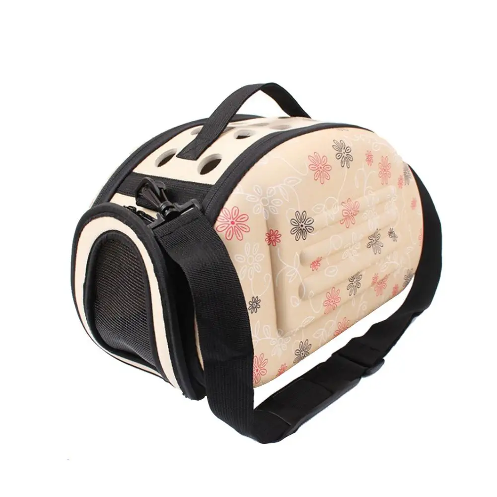 Travel Puppy Dog Carrier Slings Portable Outgoing Handbag Kittens Carrying Bag Folding Hamster Cage Small Animals Bag 20E - Цвет: Champagne