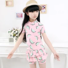 Купальник для девочек, купальные костюмы, Раздельный купальник для детей, купальный костюм русалки для детей, полосатый купальный костюм для маленьких девочек, танкини