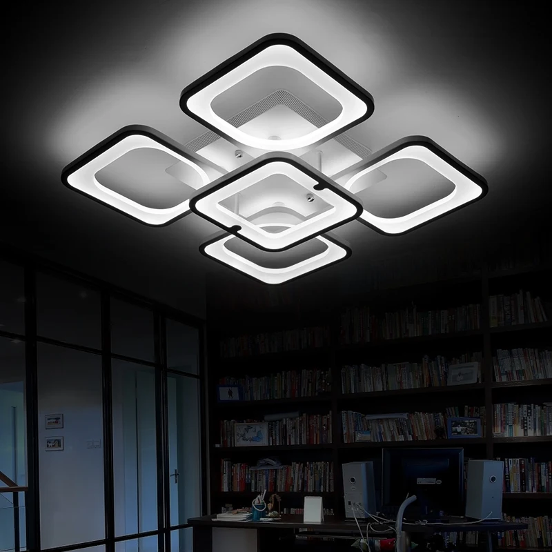 Новый дизайн Современные прямоугольник LED Потолочные светильники светильник для гостиной Спальня lamparas де TECHO Colgante современный потолочный