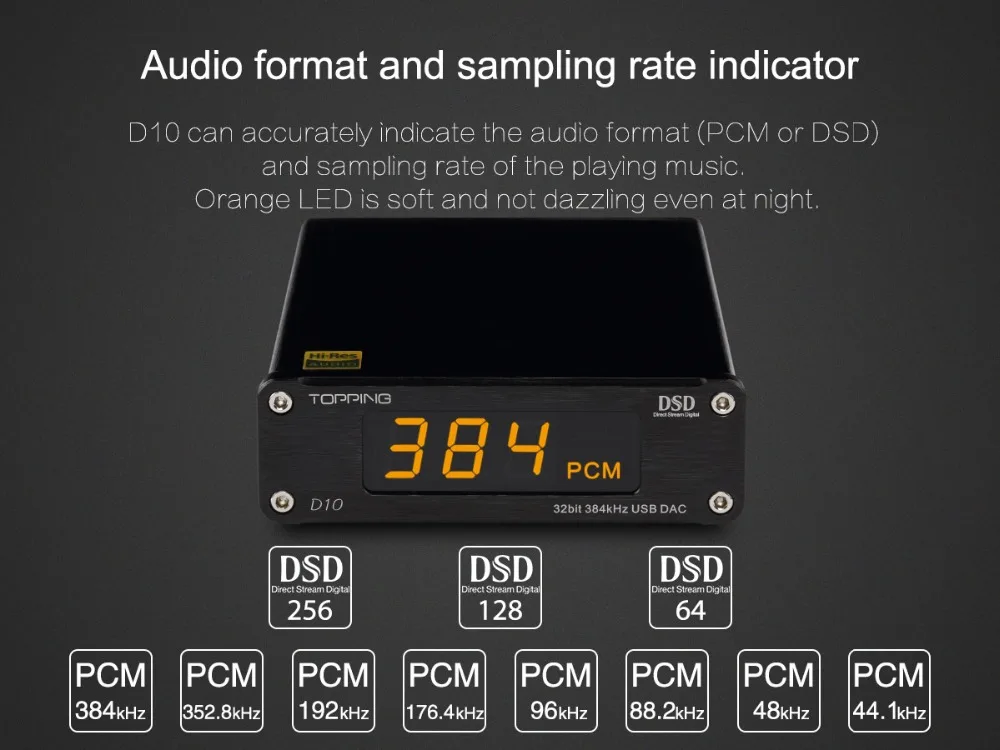 Топпинг D10 мини USB ЦАП DSD PCM384 CSS XMOS XU208 ES9018K2M OPA2134 аудио усилитель декодер