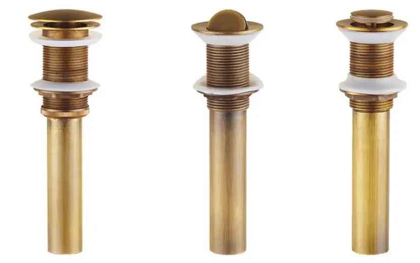 Free Shipping Antique Brass Bathroom basin waste Pop Up Waste Vanity