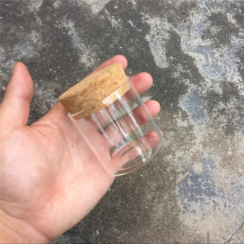 90ml Glass Saffron Jars with Corks Food Grade Widemouth Container Jars Saffron Transparent Clear Empty Bottles5
