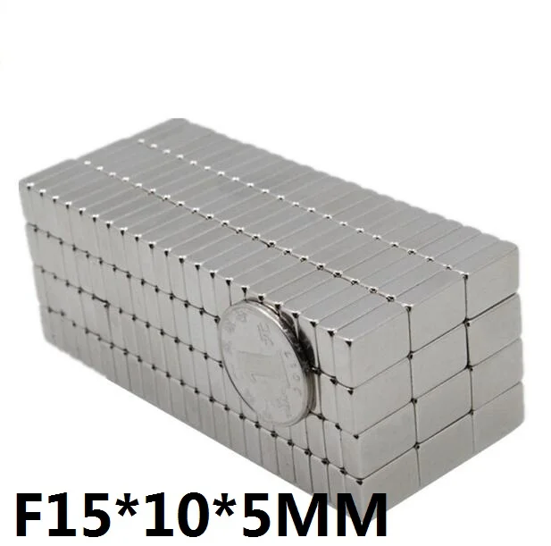 

10pcs/lot F 15x10x5 mm N35 Strong Square NdFeB Rare Earth Magnet 15*10*5 mm Neodymium Magnets 15mm x 10mm x 5mm