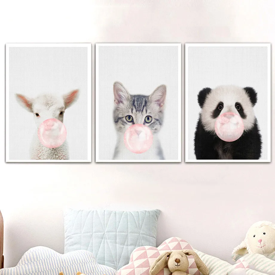 Sheep-Cat-Panda-Blowing-bubbles-Wall-Art-Canvas-Painting-Nordic-Posters-And-Prints-Decoration-Pictures-Baby
