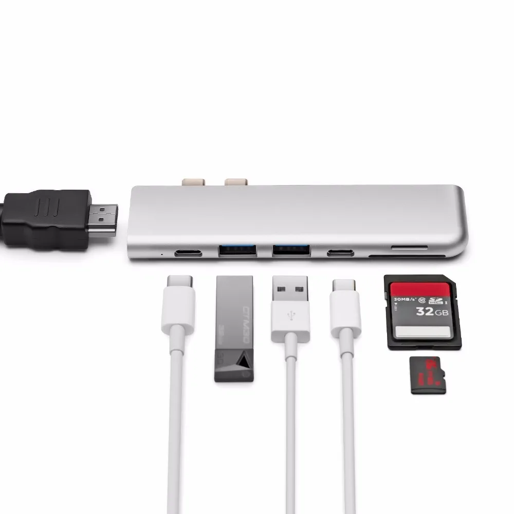 MINIX NEO C-D USB-C зарядки Thunderbolt 3 до 5 к 60 Гц или два 4 к 60 Гц многопортовый адаптер HDMI выход для Apple MacBook Pro