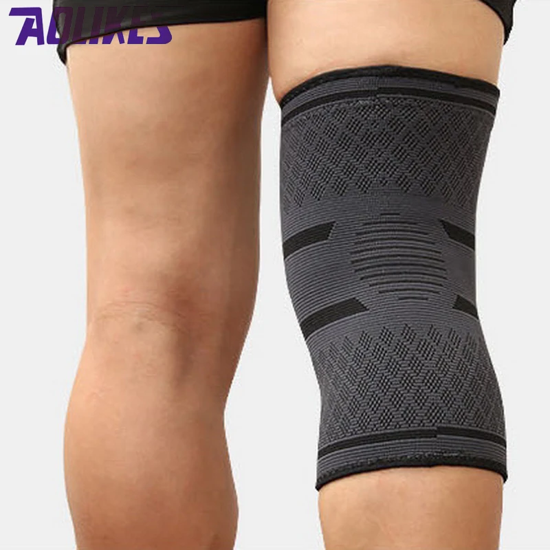AOLIKES 1 PCS تنفس كرة السلة كرة القدم الرياضة السلامة نيباد الكرة الطائرة الركبة منصات التدريب مرونة الركبة دعم الركبة حماية
