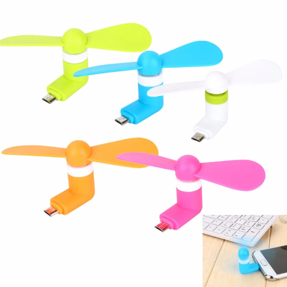 1PC Mini USB Fan Portable Super Mute 5Pin Micro USB Fan Cooling Cooler