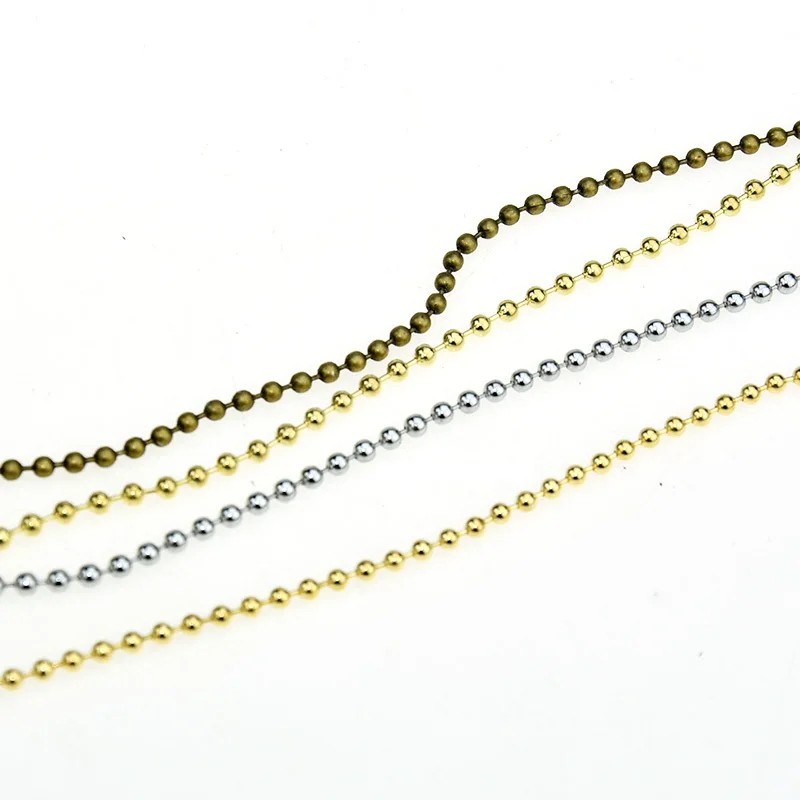 

3mm Metal Pull rope string metal beads zipper cord with wooden handle for lighting switch extension rope