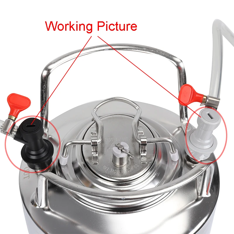 Premium Ball Lock Keg Connector Dispenser – Liquid/Gas Homebrew Tool with 1/4'' Swivel Nut