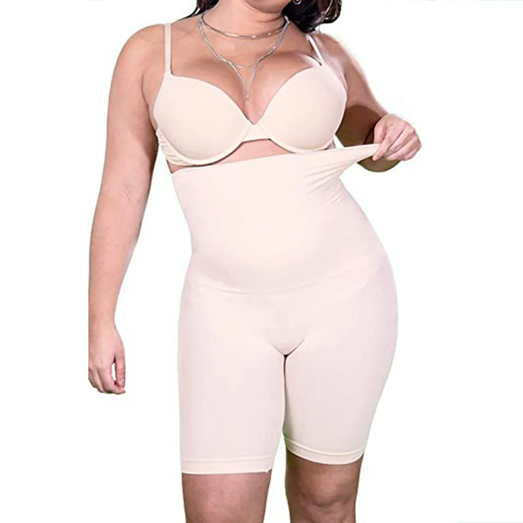 

2019 Women Slimming Body Shaper Waist Trainer Ladies Shapewear Ultra-Thin High-Waisted Panty Solid elasticity Plus Size 4.29