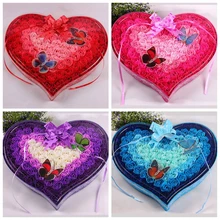 100 шт./кор. цветочный ароматические для ванной мыло роза Лепестки цветка розы набор мыла Гостевой Мыло Форма d лепестки бабочка в форме сердца Форма подарочная коробка