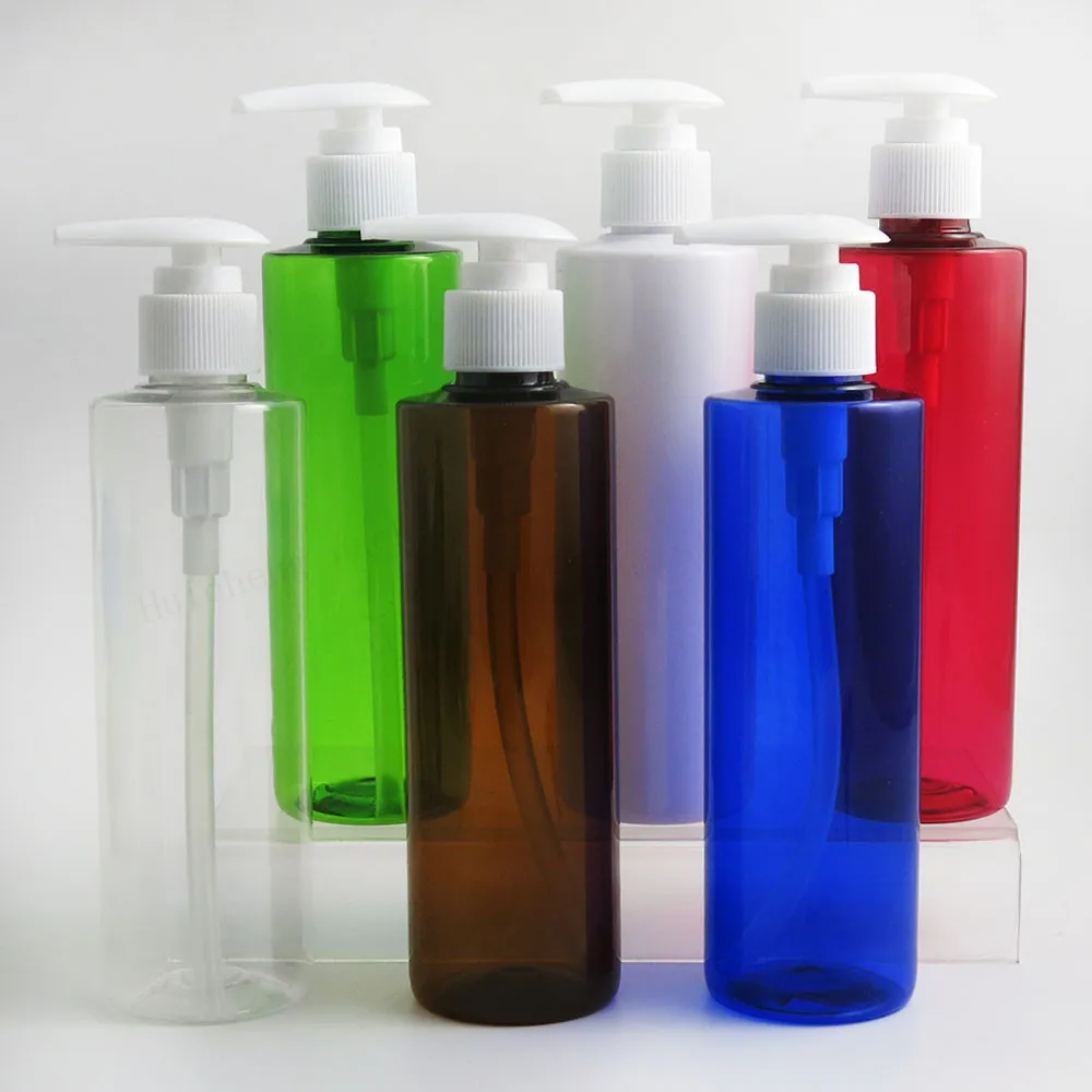 20 X 250ml Empty Refillable PET Plastic Shampoo lotion Pump Bottles
