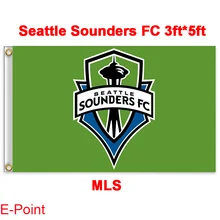 1 piece 144cm*96cm size MLS Seattle Sounders FC Flying flag A