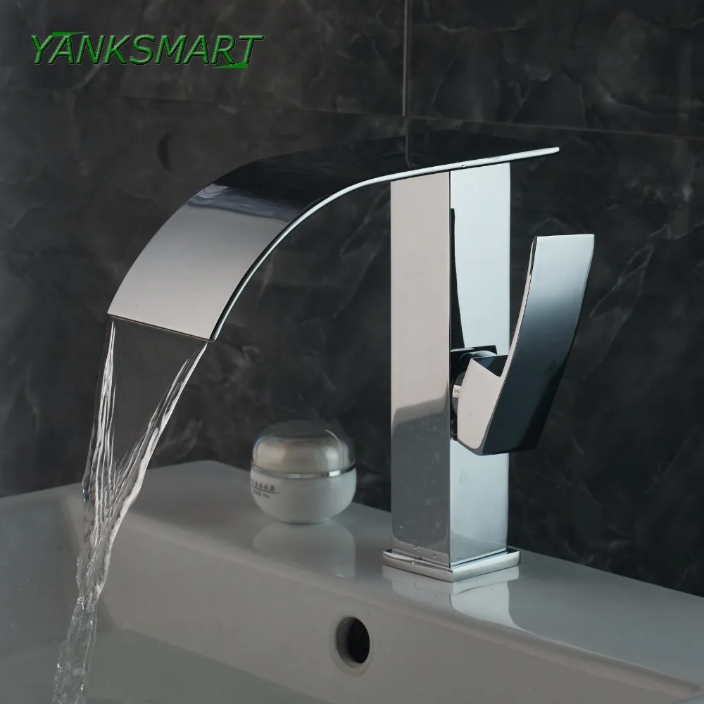Хромированный смеситель для ванной комнаты с одним рычагом и отверстием|basin