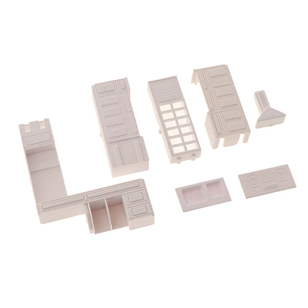 1/50 O Scale Kitchen Furniture DIY Decorations Indoor Cupboard Model Architecture Accessories Scenery Dioramas Building Kits