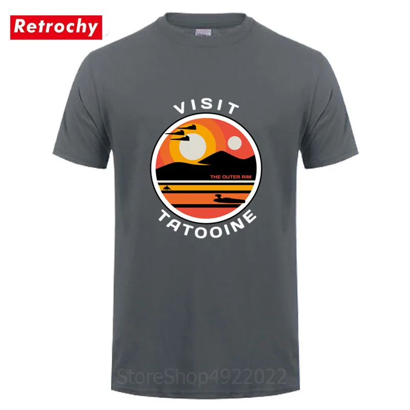 

Visit Tatooine T-Shirt Round Collar 100% Cotton Star Men Wars Tshirt Retro Mos Eisley Cantina Tatooine T Shirts Urban Brand Tees