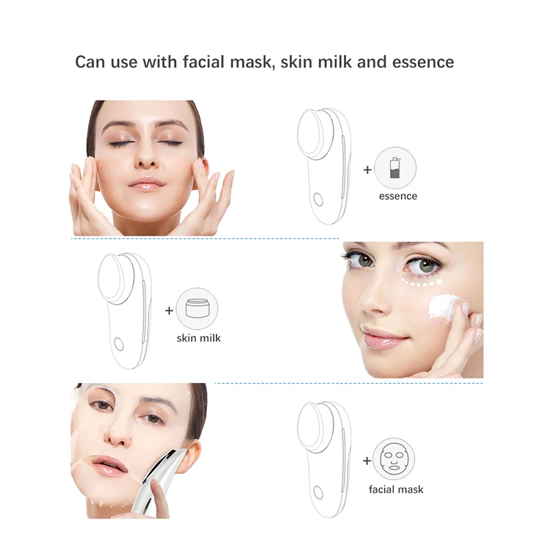 TOUCHBeauty новое мини ультразвуковое устройство для массажа лица ионная инфузия