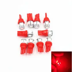 XYIVYG 10 шт. T10 Красный 5 SMD 5050 светодиодный 194 168 W5W автомобиля боковой Клин хвост свет лампы накаливания 5-SMD DC 12 В 24 В