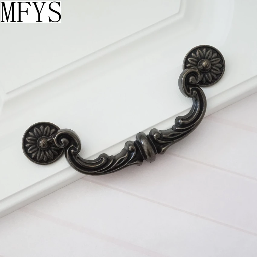 Mfys Antique Black Furniture Handles Vintage Handle Wardrobe