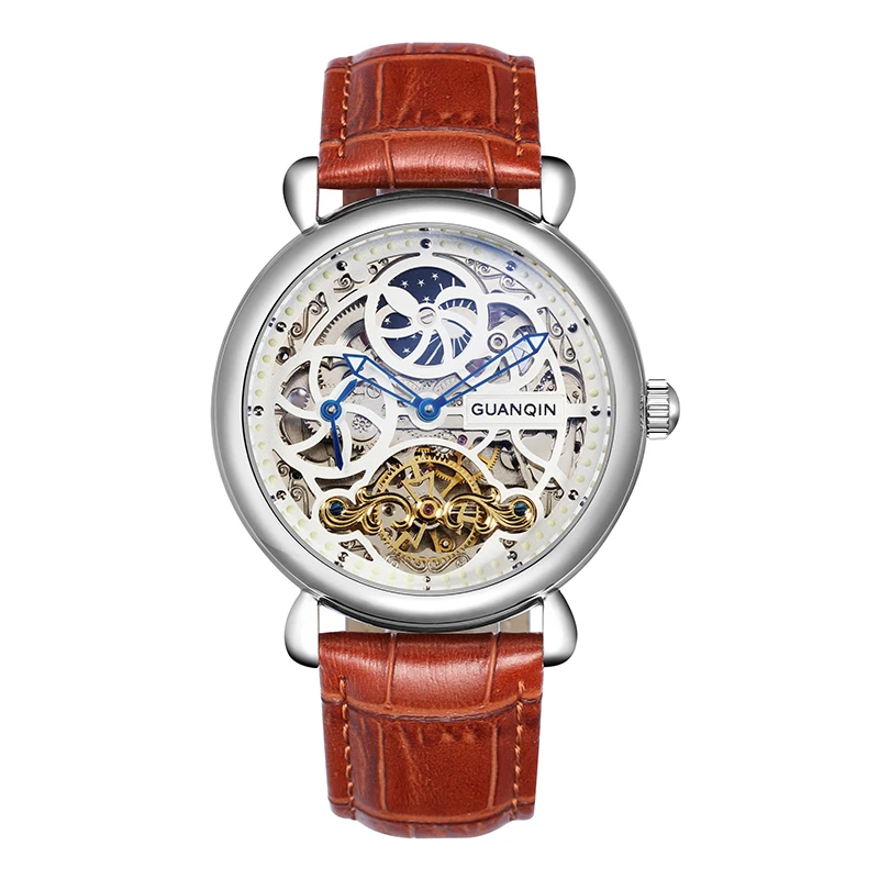 

GUANQIN GJ16005 watches men luxury brand Skeleton Men Watch Luxury Automatic Mechanical Watches Boy Mechanical Wristwatches