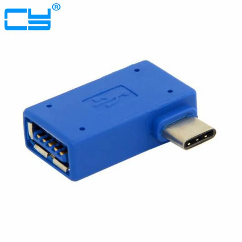 USB 3.1 Type-C Male Angled To USB 3.0 A Female OTG Adapter Data Connector Cable
