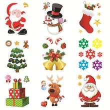 

Christmas Window Stickers Snowflake Ornaments Xmas Noel Christmas Decorations for Home Shop Window Sticker Noel New Year Decor