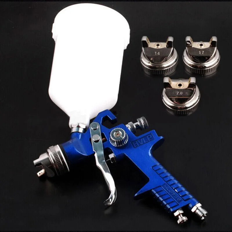 

New High Quality 1.4/1.7/2.0mm Nozzle 600ML HVLP Professional Spray Gun Air Spray Paint Guns For Car Repair Tool Painting Kit