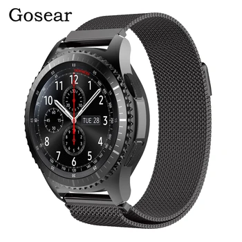 

Gosear Magnetic Closure Stainless Steel Replacement Wristband Strap Band for Samsung Gear S3 S 3 Classic Frontier Smart Watch