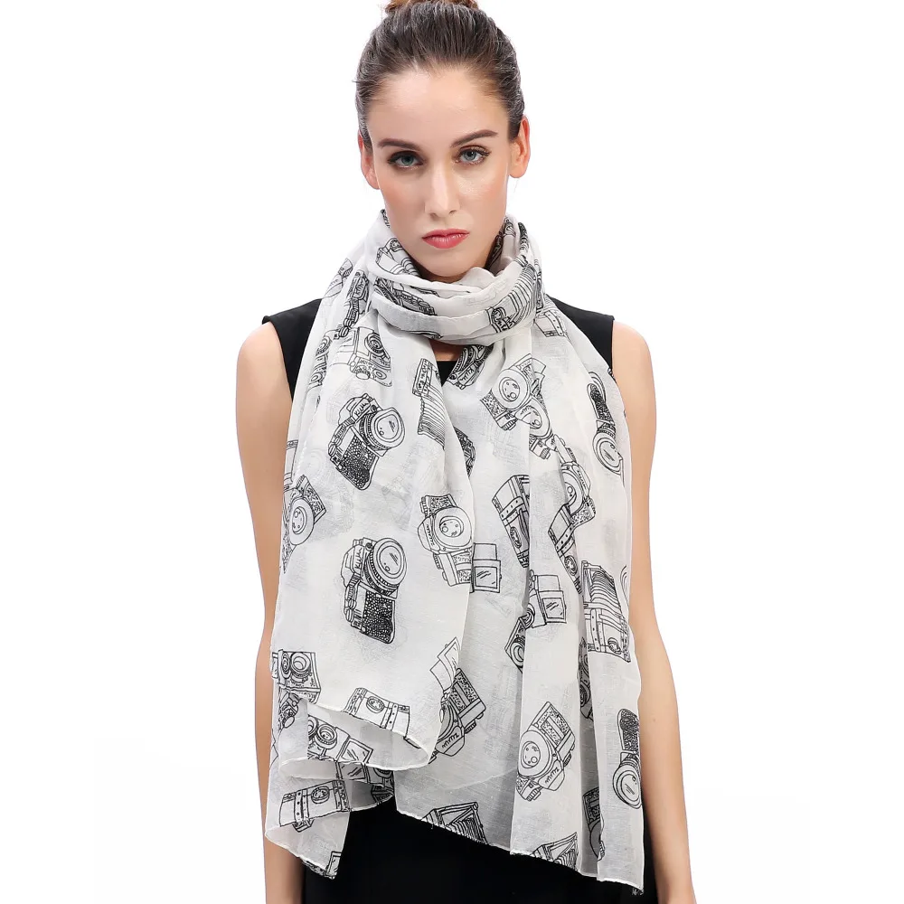 

Camera Photography Print Women Scarf Shawl Wrap Soft Lightweight Gift Accessory