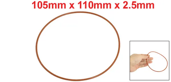Uxcell 1 шт. 2,5 мм красный силиконовые уплотнительное кольцо сальника идентификатор прокладок 100 мм 105 мм 110 мм 115 мм 125 мм 130 мм 80 мм 85 мм 90 мм