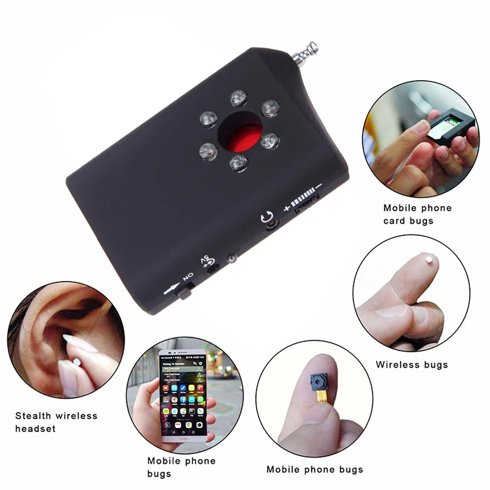 1 PCS Multi Function Bug Camera Signal Detector Finder Anti-Spy RF/LENS Detector For Wireless GPS Signal Hidden Mini Camera Lens 1 PCS Multi Function Bug Camera Signal Detector Finder Anti-Spy RF/LENS Detector For Wireless GPS Signal Hidden Mini Camera Lens