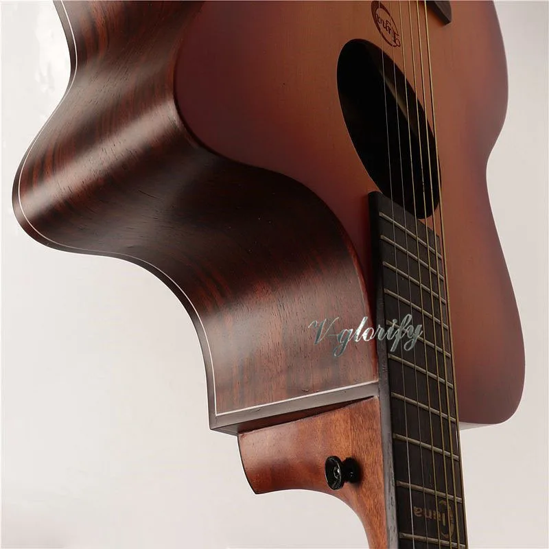 Red cedar top профессиональная модель luna акустическая гитара с электрическим
