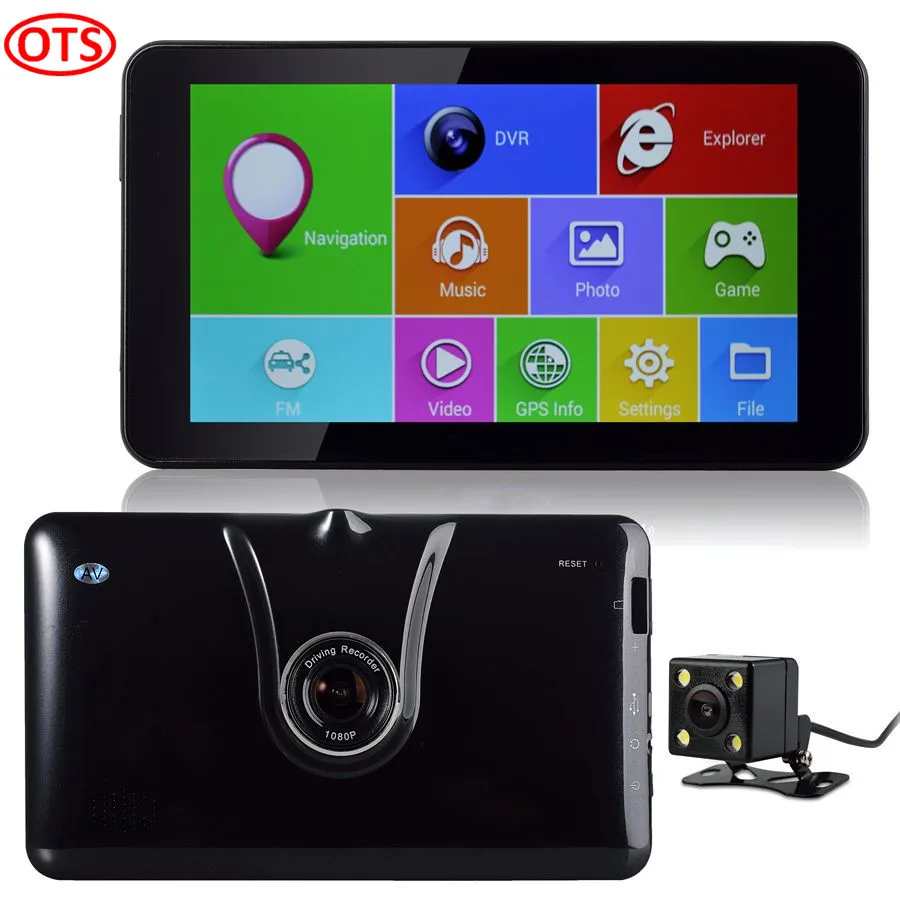Udrive 7 дюймов GPS WiFi Android Автомобиль Грузовик ВИДЕОРЕГИСТРАТОР Full HD 1080 P