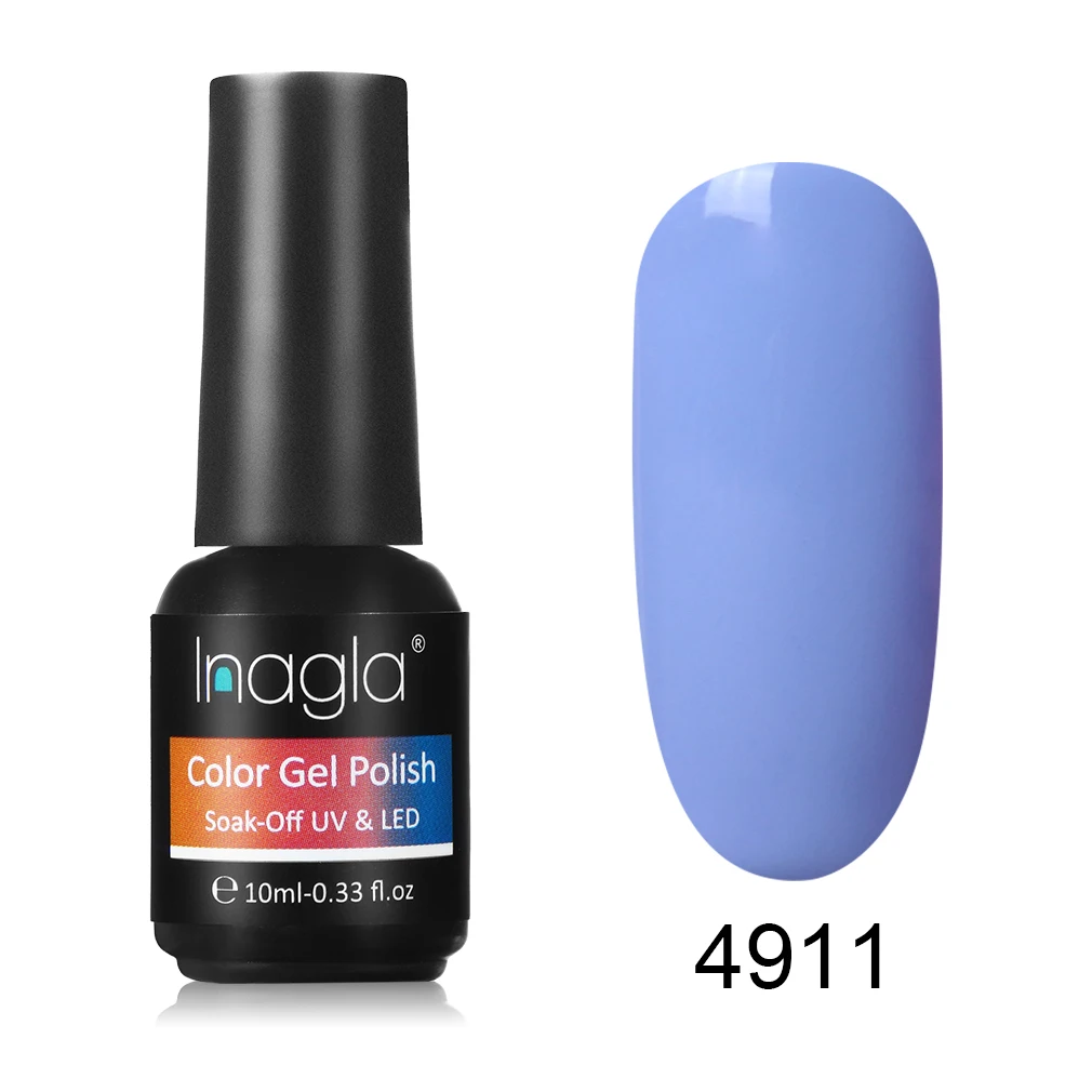 Inagla 10 мл флуоресцентный и макарон цвет замачиваемый УФ светодиодный Гель-лак для ногтей Декоративный Гель-лак - Цвет: 4911