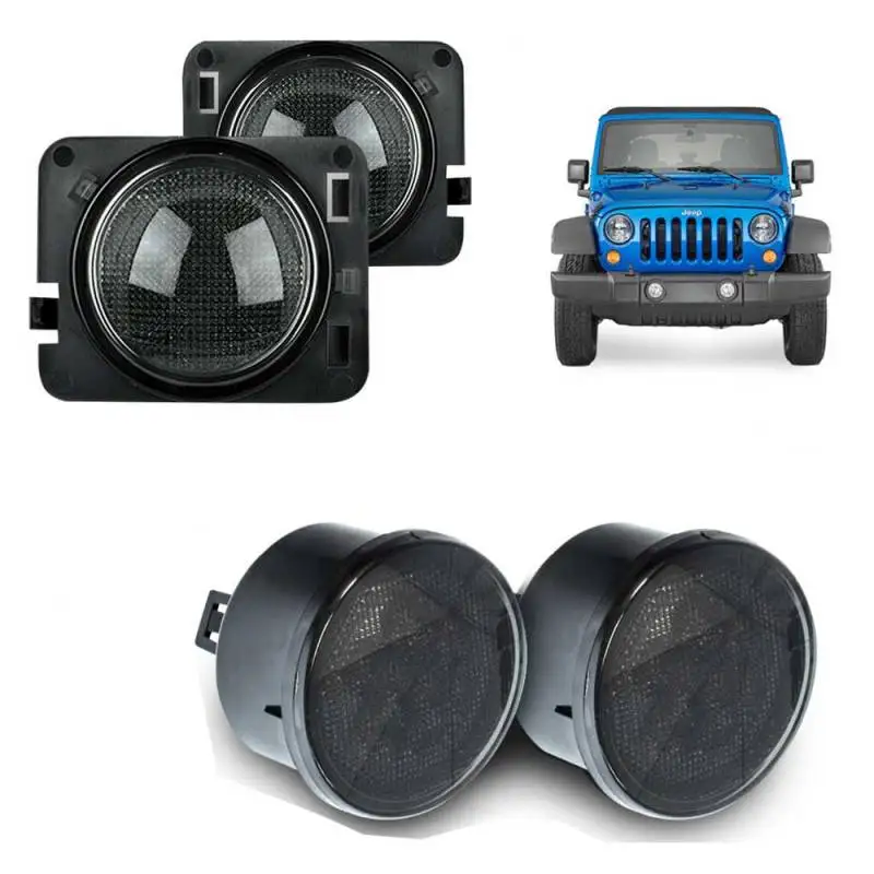 Комбо для 2007-2015 Jeep Wrangler JK дымовая линза Янтарный светодиодный светильник с