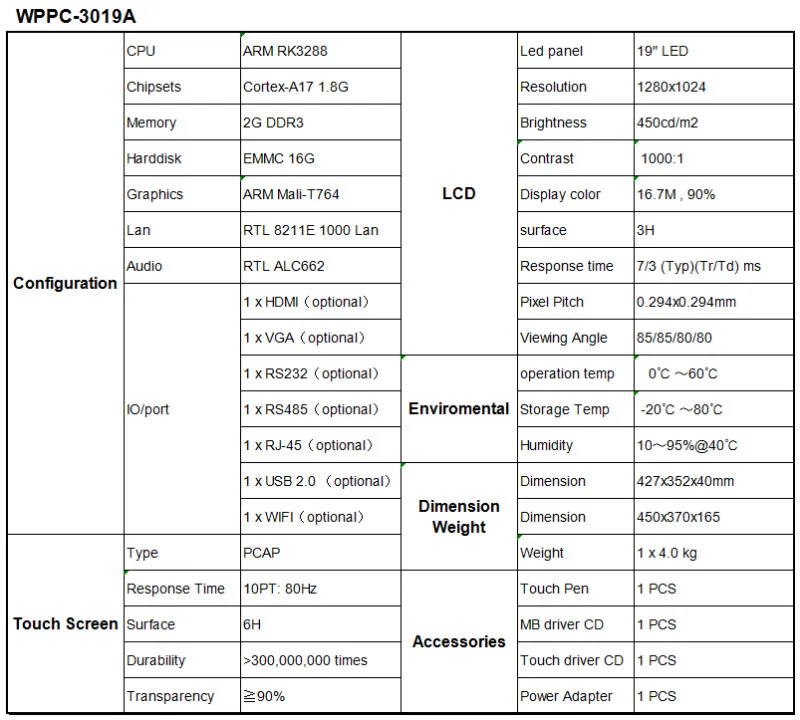 2019 Новый IP66 IP67 12 дюймов Водонепроницаемый промышленных Панель PCAndroid5.1/7,1/Ubontu12.04 RS23 RS485 USB RJ45 WI-FI дополнительно