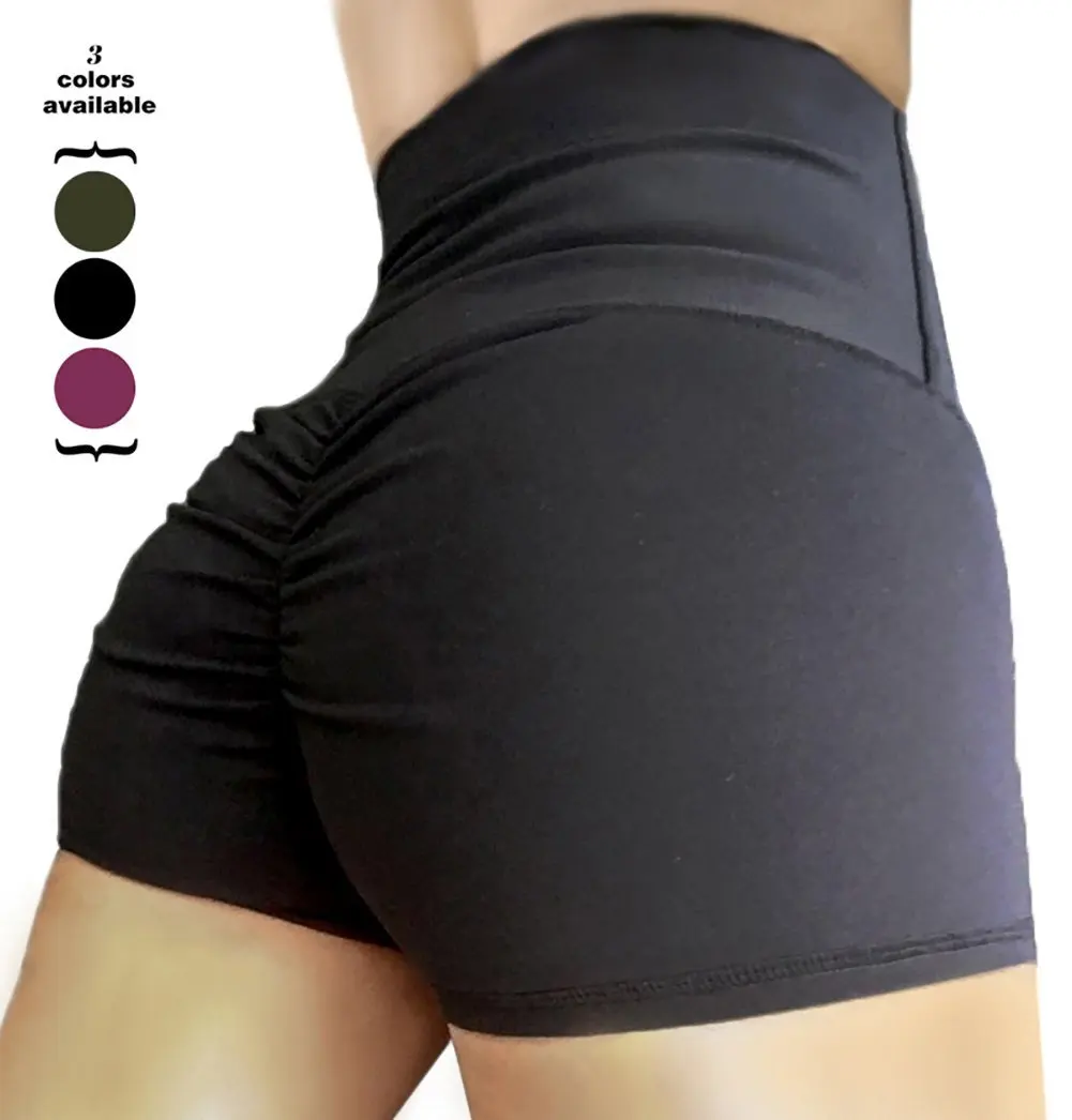 Women's Butt Lift Stretch High Waist Leggings Gym Yoga Workout Shorts