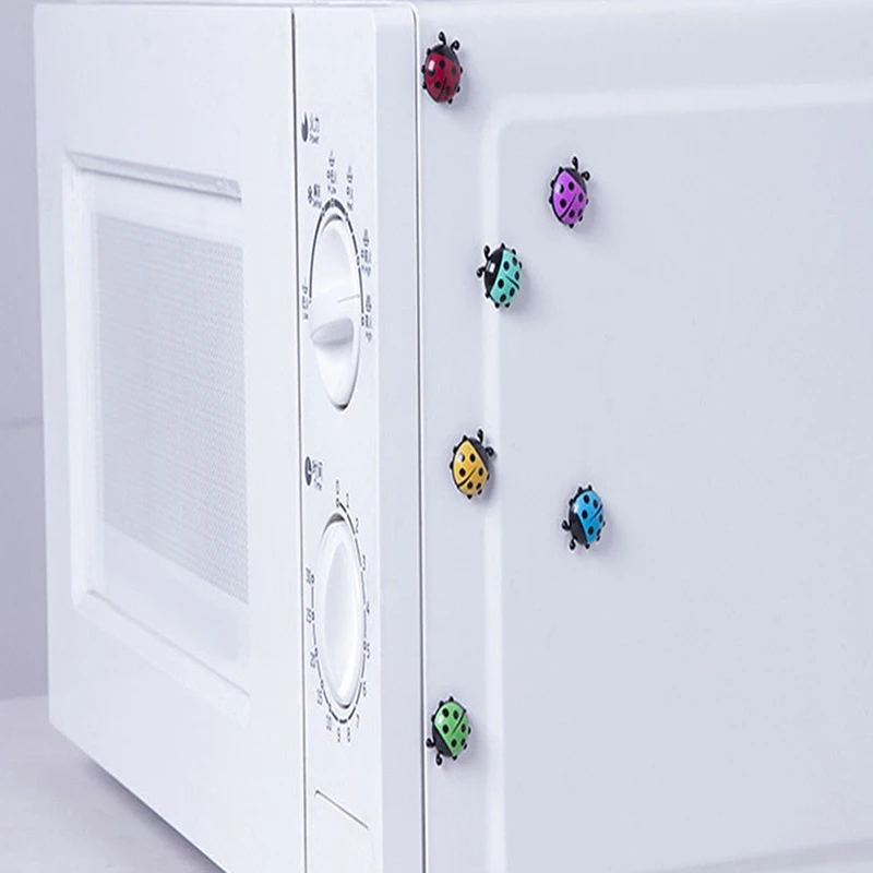 6pcs DIY   Mini Ladybug Fridge Magnet Stickers Decal Home Cabinets Decor